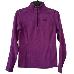 The North Face Lightweight Fleece Quarter Zip Purple XS